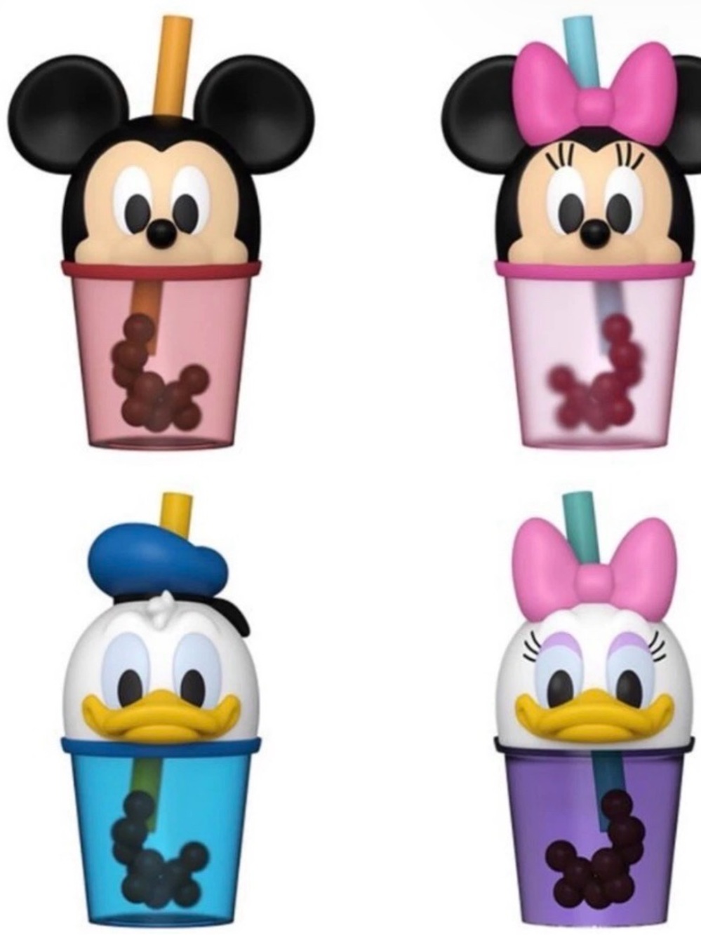 Set of four Funko Pop Boba Tea Disney Characters!